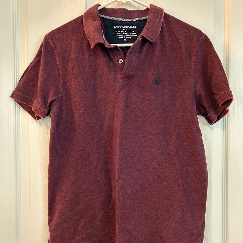 “Banana Republic | Men’s New Dark Red Polo, Size M”